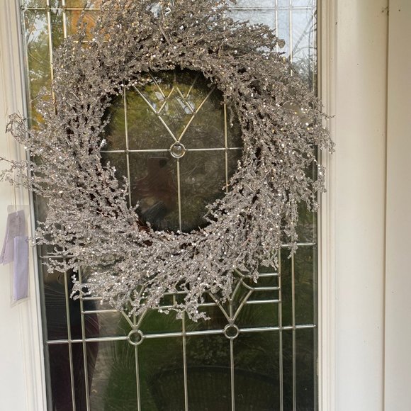 NWT GlucksteinHome 20" Crystal Wreath *Lights up* - Picture 3 of 8